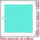 Plastová okna O SOFT šířka 50, 55 a 60cm x výška 100-120cm 